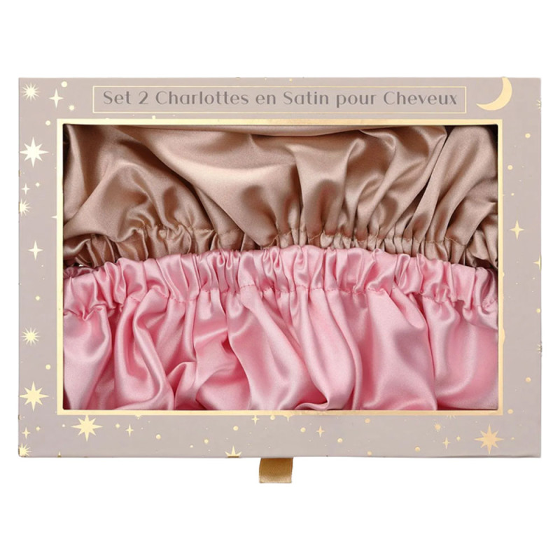 Atout Beauté - Coffret de 2 charlottes cheveux en satin